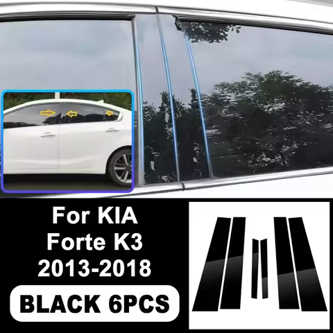 For KIA Forte K3 2013-2018 B/C Pillar Stickers - PC Window Decorative Trim for Middle Pillar,Car Ext