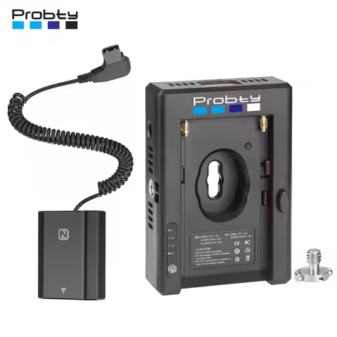 NP-FZ100 Dummy Battery+NP-F Battery Adapter Mount Plate for Sony A7R V A7 IV A7S III A7C II A7CR w D