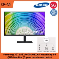 Samsung 32" QHD Monitor with IPS panel and USB type-C - LS32A600UUEXXS ( 3 year on-site warranty )