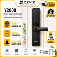 EZVIZ Y2000 Smart Door Lock 6068 | DL06 WiFi Fingerprint Digital Door Lock | Bluetooth App Control