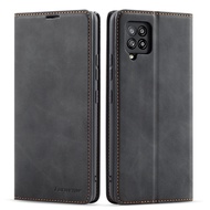 XICCI for Samsung A42 5G/Samsung Galaxy A42 5G Case Cover High Quality Plain Wallet Magnetic Flip Le
