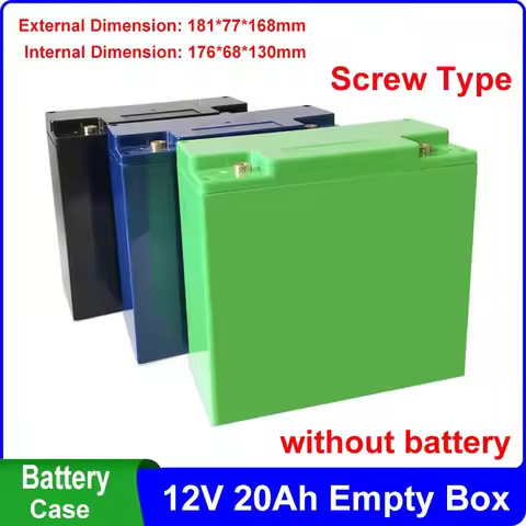 12V 20Ah Battery Case Screw Type Fit 16PCS 32650 Cells 12V20Ah Storage Box 2x4 Holder 18650 26650 32
