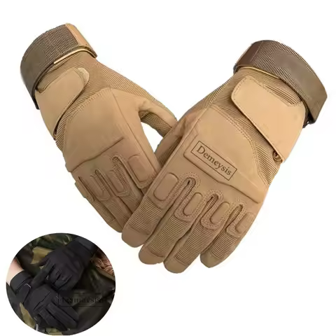 Tactical Full Finger Gloves Airsoft Hunting Hiking Outdoor Gym CS Game Combat Mens Gloves