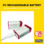 9V 1000 mAh Li-ion Micro USB Rechargeable Battery MaxTag