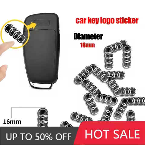 Car Control Key Logo Badge Emblem Sticker Accessories For Audi A4 A3 A5 A6 A7 A8 Q3 Q5 Q7 Q8 B5 B6 B