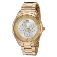 TechnoMarine Moonsun with Gold Stainless Steel Strap and Silver Dial TM-117041