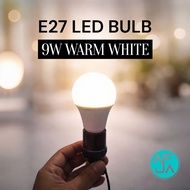 LED E27 Bulb 9W Lampu LED Warm White + Set E27