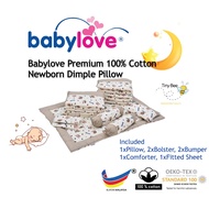 Babylove 7 in 1 Premium Cot Bedding Set with Bumper & Fitted Sheet & Pillow & Bolsters & Comforter