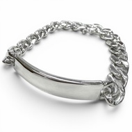成色極佳 ▼ TIFFANY&Co. Tiffany 復古 925 銀鍊 ID 手鍊，義大利製造，重 40.1 克，男士配件
