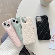 IPhone17promaxfrench styleRhombus Apple 16 Lychee Pattern 15 Luxury Leather 14 Phone Case Foreign Tr