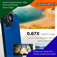 HP Lens 3in1 Fish Eye Macro and Wide 0.67X Universal with Practical Clip, Stylish Aluminum Material,