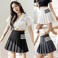 Oppa Style Shop 1066 tennis Line Skirt/Korean Women Skirt/tennis Skirt/Short Skirt/Lisa Pleated Skirt/Korea Skirt Skirt/ tennis Skirt