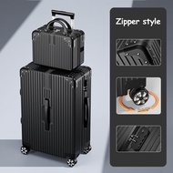 HANK กระเป๋าเดินทาง 20/24/28นิ้ว Suitcase 007+B07 กระเป๋าเดินทางล้อลาก วัสดุPC+ABS กรณีรถเข็น รุ่นซิป กระเป๋าล้อลาก กระเป๋าเครื่องสำอางขนาด 14 นิ้ว Cosmetic Bag Trolley Bag Luggage