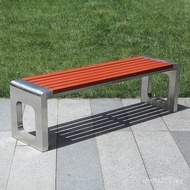 Row Chair Bench Stainless Steel Park Outdoor Outdoor Rest Seat Marble Preservative Wooden Bench Core