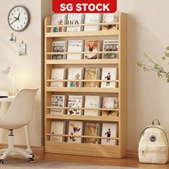 DAXINSI（SG STOCK)Thin Shelf Solid Wood Book Shelf Kids Book Shelf Baby Book Shelf Narrow Shelf Stora