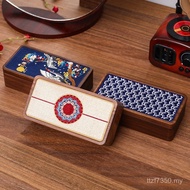Necklace Black Walnut Ring Embroidered Solid Wood Jewelry Box Portable Wooden Retro Exquisite Storag