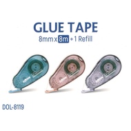 DOLPHIN DOL-8119 GLUE TAPE + 1 REFILL 8MM X 8M X 2