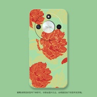 Huawei Honor X50 Phone Case Liquid Silicone Floral Design Protective Cover X40GT X30MAX Retro X20SE 