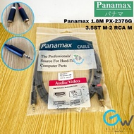 Panamax 1.8 Meter 3.5mm Stereo Plug to 2 RCA Plug Cable PX 2376G/1.8M