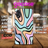 GO Case ( AG 15 ) Softcase Glossy For Oppo A18 A38 A98 A58 A78 A77S A57 A76 A79 5G A15 A15S A12 A95 