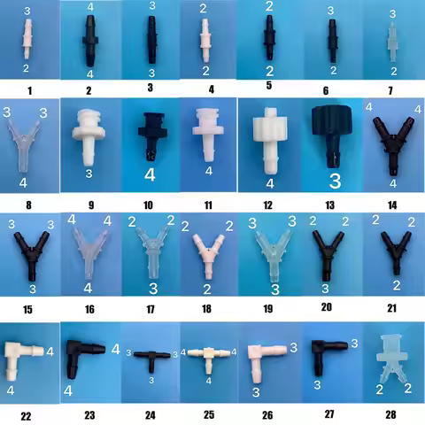 20pcs/Lot Printer Eco Solvent/Uv Ink Hose Connector For Epson Xp600/Dx5/Dx7 Printhead Ink Tube Pipe/