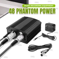 OSQ 48V Professional Phantom Power With 2M XLR Audio Cable For Bm800 Condenser Microphone