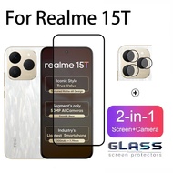 2 in 1 Realme 15T Tempered Glass Screen Protector For Realme 14T Note 60x C75x C71 C53  Camera Lens 