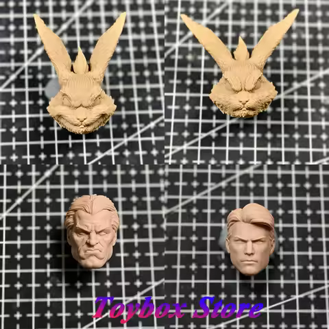 1/12 Animal Silver Rabbit Delicate Detail Model Movie The Punisher Unpainted Head Sculpt For 6" ML S