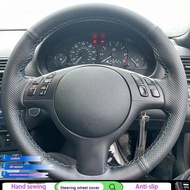Microfiber Leather For BMW 330i 540i 525i 530i 330Ci BMW E46 M3 E39 Braid Car Steering Wheel Cover C
