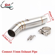 Motorcycle Exhaust Contact Middle Mid Pipe Connector For HONDA 2012 2013 2014 2015 CBR500R CB500X CB