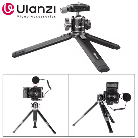 Ulanzi MT-24 Vlog Lite Metal Tripod With Ballhead Extendable 1/4'' Tripod Monopod Cold Shoe Arca Qui