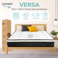 [New Launch] VERSA Pocket Spring Mattress (Compressed) 25/30cm – Single, Super Single, Queen, King