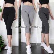 Knee-Length Leggings 7/8 Women's Sports Shorts Plain Standard & Jumbo Spandex/ Leggings Shorts Leggi