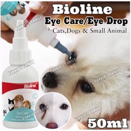 BIOLINE Eye Care Eye Drop for Pet Cat Dog Small Animal 50ml