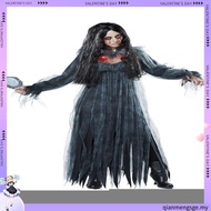 Women Cosplay Halloween Costume Horror Ghost Dead Corpse Zombie Bride Dress doublelift store