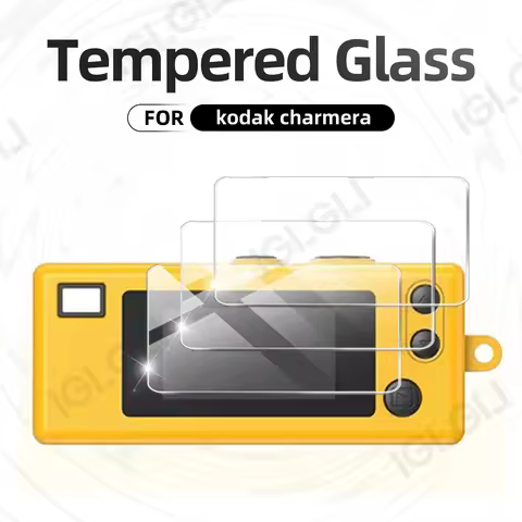 9H Tempered Glass for Kodak Charmera Mini Camera Screen Protector HD Clear Protective Film Keychain 