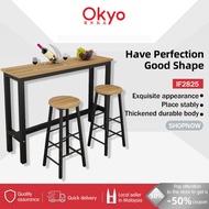 Bar table Set Meja bar set makan Stool High chair Kerusi tinggi Modern stylish design Strong steel f