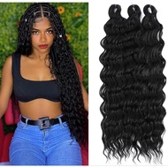 GRIYA REMA Curly Hair Extensions, Hair Embroidery, Woven Hair Extensions, Curly Braiding Hair, Long 