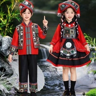 Children Guangxizhuang Nation March March March March Dance Costumes Yao National Family Boys Girls 