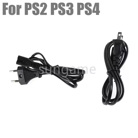 10pcs For PS2 PS3 PS4 Universal 8 Eight Tail Power Supply Cord EU and US Plug AC Cable