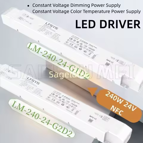 LTECH 240W 24V Programmable DALI-2 Constant Voltage Dimming/Color TemperaturePower Supply Input Push