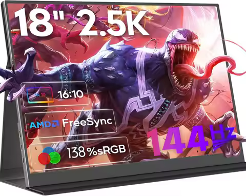 UPERFECT UGame 18" QLED 138%sRGB 2.5K Portable Gaming Monitor 144Hz Gaming Display With HDR For PC S