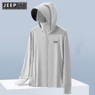 Jeep Spirit 1941 Estd Ice Silk Sunscreen Clothes for Men in Spring and Summer Comfortable Ice Feel A