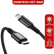 Cáp Sạc Nhanh Type C To Type C 100W Thunderbolt 3.1 GEN 2 Chhoetech XCC-1007 dài 2M (Hàng chính hãng