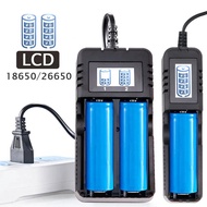 Pengecas Bateri LCD 18650 1 / 2 Slot Dwi Untuk Pengecasan 18650 4.2V Pengecas Bateri Litium Boleh Di