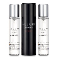 Chanel Allure Homme Sport Eau De Toilette Travel Spray (With Two Refills) 3x20ml/0.7oz