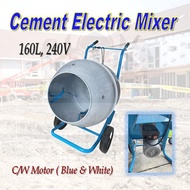 PTP CEMENT MIXER WITH MOTOR 160L 240V BLUE WHITE MIXER/ CEMENT MIXER