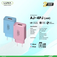 LUNA AJ-4P FAST CHARGING CHARGER HEAD 1 PORT 2.4A 12W ORIGINAL 1 JAR (12 PCS)