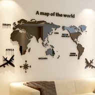 Sweethome Creative Home Background Wall Stickers Acrylic 3d World Map Wall Sticker