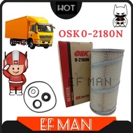 OSK O-2180 HINO EH700-6" EL100 OIL FILTER 15607-1090 PENAPIS MINYAK LORI LORRY OIL FILTER HINO O 218